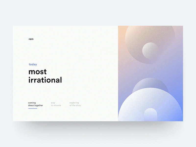 Rem animation app clean color dailyui interaction interface minimal mobile ui ux web