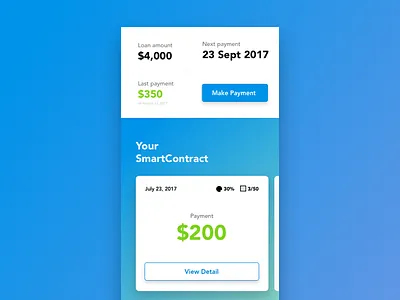 Smart contract app blockchain mobile ui wallet