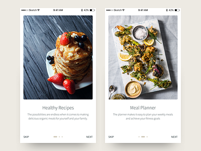 Food App Walkthrough app clean design food health ios mobile recipe simple ui