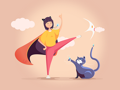 Illustrator- sister CR_2 cat cute illustrator love sister