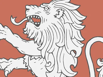 Fighting lion crest crown fighting heraldic lion medieval print shield standing tattoo