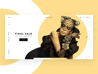 Daily UI no. 1 - home page concept. clean concept daily ui design fashion homepage simple slider ui ux web