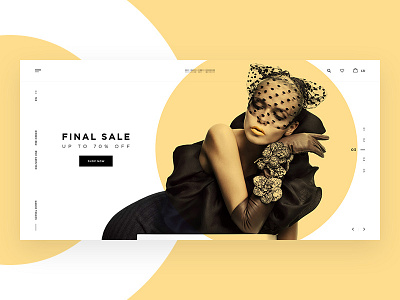 Daily UI no. 1 - home page concept. clean concept daily ui design fashion homepage simple slider ui ux web