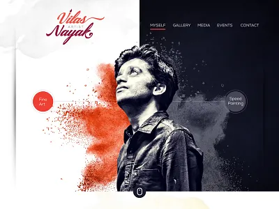 Vilas Nayak Landing Page art color dust homepage landing page splash split ui ux web design website