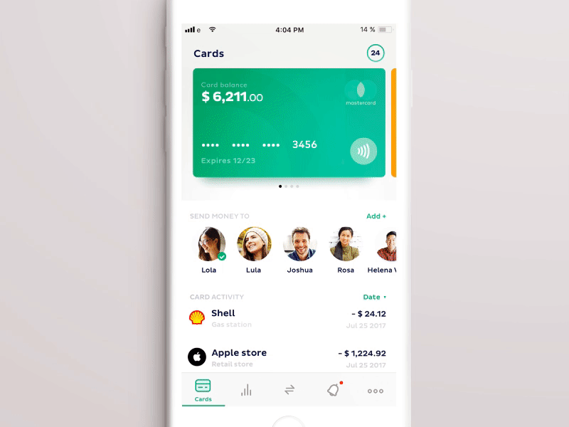 Example of Banking App Interaction