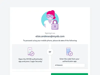 Authentication Concept app authentication illustration myob