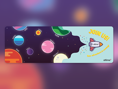 JOIN US - New adventure is coming! adventure android illustration ios night planet rocket