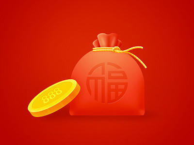 Gold coin and Purse coin purse