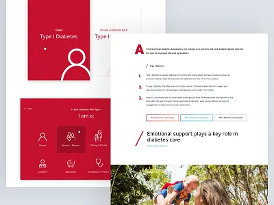 Diabetes Moodboard cards diabetes exploration highlight moodboard quiz slider ui ux web design