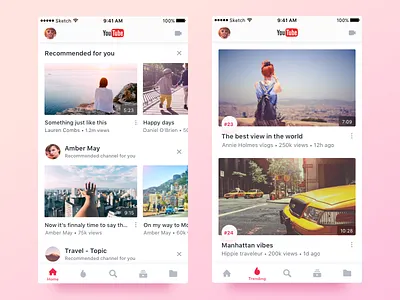 YouTube redesign app concept ios makeitbetter redesign ui ux youtube