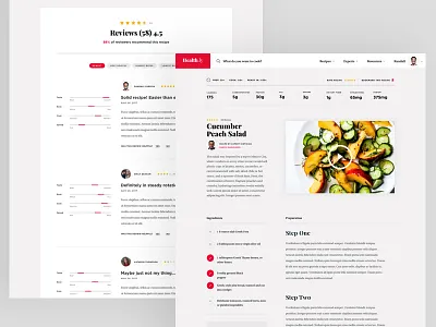 Health.ly Recipe cards cooking data design desktop food health meals nutrition recipe responsive sponsored content startup ui design web design website