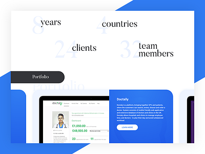 Software House Homepage company design development homepage landing page software team web