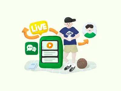 校园系列 app banner green illustration ps