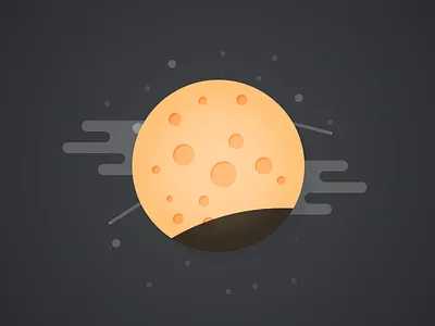 708 Full Moon Lunar Eclipse design illustration moon space stars vector