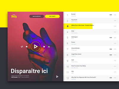 Playlist Page Template music music player playlist soundsgood template