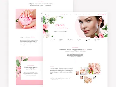 Beauty Salon beauty clean cosmetics design grid landing layout logo minimal salon typography web