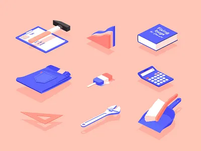Are you going to fix this? hammer illustration iso isometric jeans tools