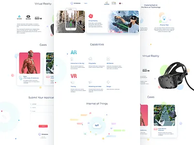 VR Studio ar case design iot landing promo site studio ui virual vr web