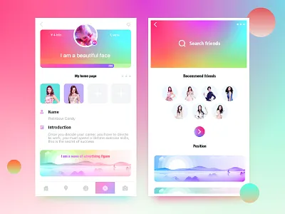 800x app，interface，color