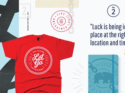 Let Go Extended Edition Brand Board badge book cover branding elephant identity logo typography