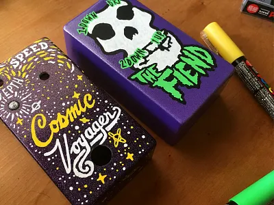 what I did today guitar illustration music pedals typography