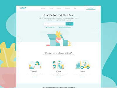 New Site! branding business illustration marketing site subscription