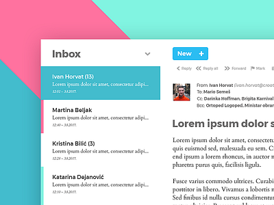 Email client - simple, clean clean email email client photoshop simple