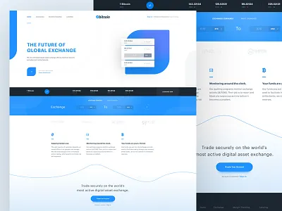 Bitcoin Xchange bitcoin bitcoin ui coin landing money ui design ux design web design