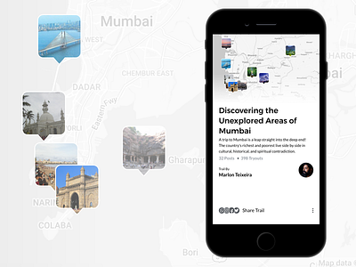 cover for trail app clean cover page design flat simple social travel ui ux