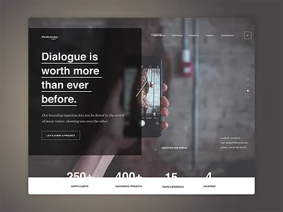 Web/App Developement Agency Landing page app brown clean design flat mobile modern simple typography ui ux web