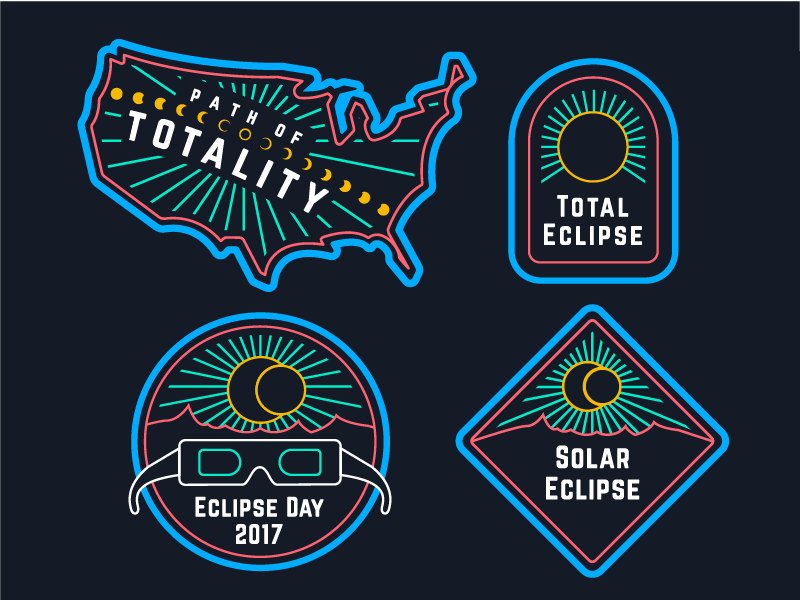 Example of Eclipse Day Badges