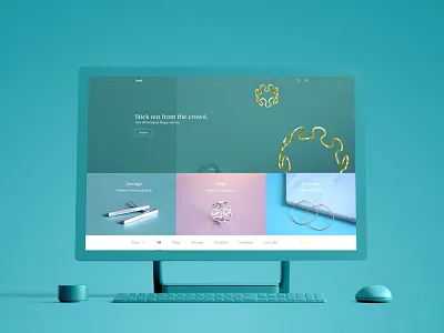 Jewl - eCommerce desktop ecommerce fashion jewellery store theme ui ux web design