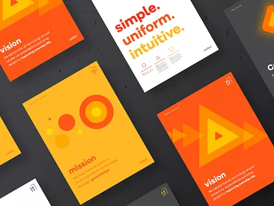 Perfect 'Guiding Principles' Poster Series abstract colorful geometric orange perfect poster posters principles rebrand refresh shapes typography