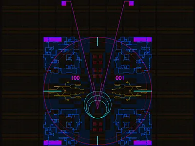 Binary target cyberpunk fui hud ui