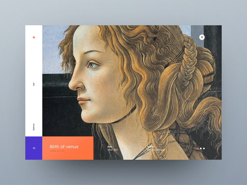 artz. blue gradient graphic design minimalistic select ui ux web design white