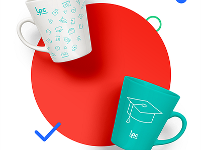 LPC - 1st Croatian online learning store branding color cute design education icon illustration logo pattern ui ux web