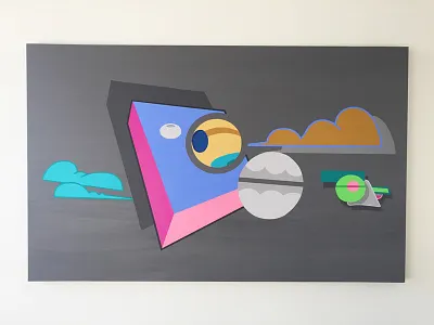 Dark Sky acrylic california darksky drawing golden losangeles paint process summer2017