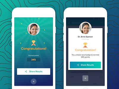 Curofy Quiz - Congratulation popup congratulate curofy doctor leaderboard medical mobile quiz send thank you