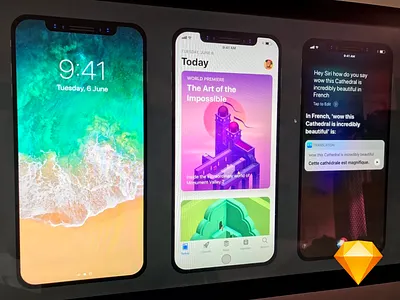 iPhone 8 UI Template File design ios ios 11 iphone iphone 8 mockup sketch sketch template template ui