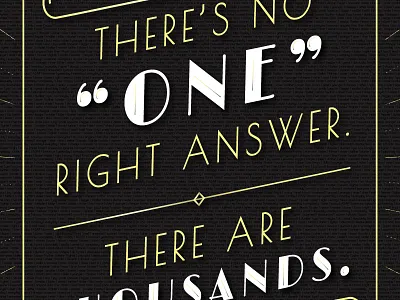 Typography Posters - Answers answers art deco discovery gatsby gold motivational poster thousands typography vector