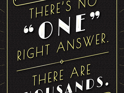 Typography Posters - Answers answers art deco discovery gatsby gold motivational poster thousands typography vector