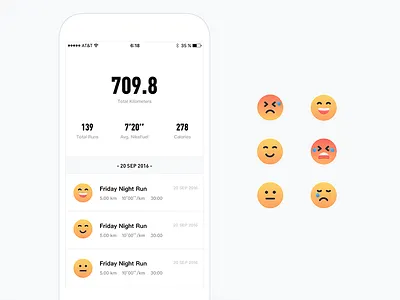 Running !! app emoji nike run sketch ui white