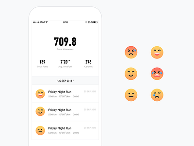 Running !! app emoji nike run sketch ui white