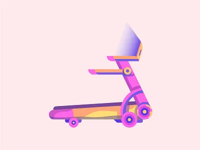 Running machine illustration machine running sport
