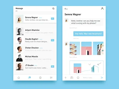 Message app design app design ios message painting