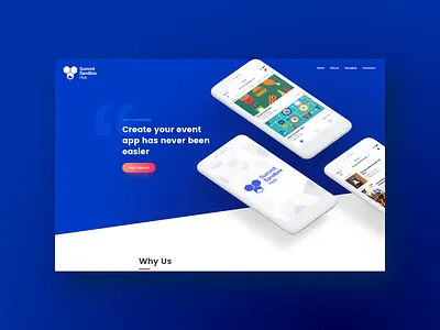 Summit Landing Page blue bootstrap landing landing page phone mockup redesign web