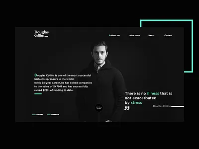 Douglas Collins black portfolio ui website white