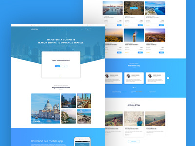 Travel - Website UX/UI Design creative design landing travel ui ux web