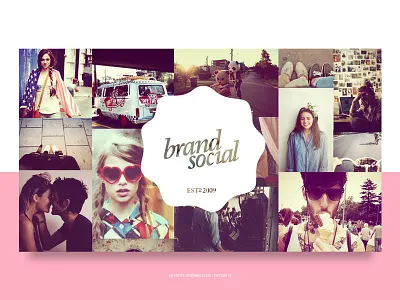 Brand Social - Keynote Slide brand instagram keynote logo pitch presentation social type ux vintage