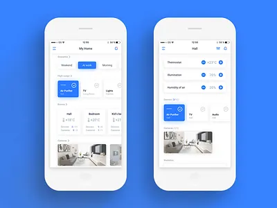 Smart Home app clean design home ios minimal mobile smart ui ux